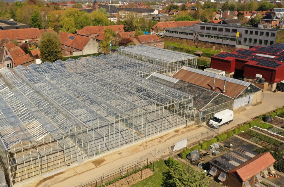 PTI Campus Kortrijk educatie en innovatie Atrium serrecomplex