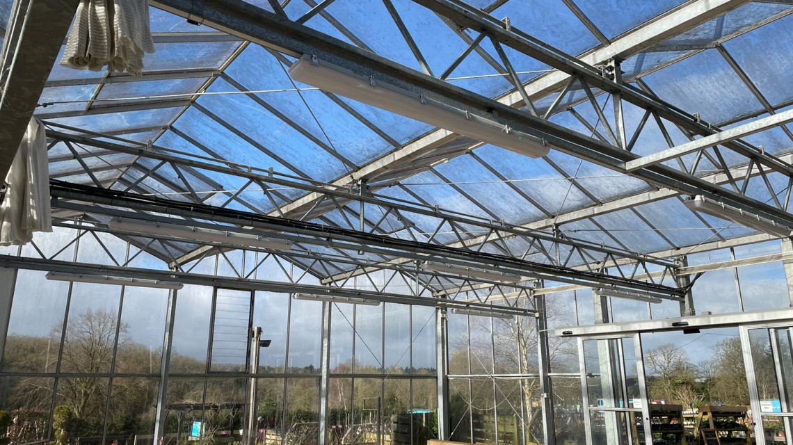 Old glass roof RHS Garden Harlow Carr