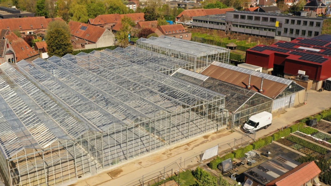 PTI Campus Kortrijk educatie en innovatie Atrium serrecomplex