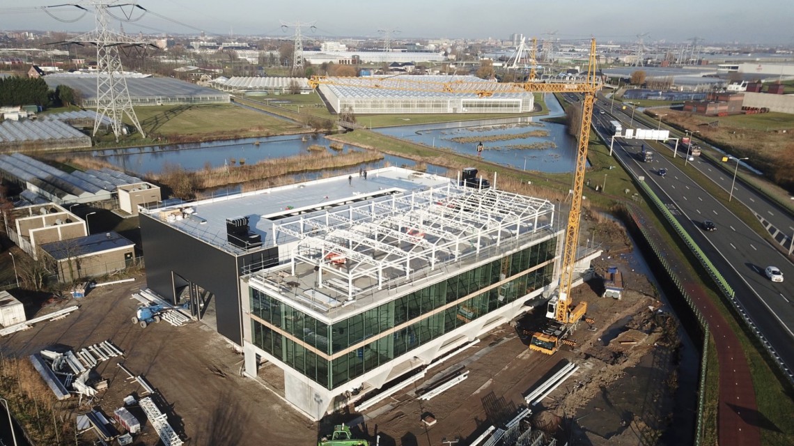 VB glass atrium construction