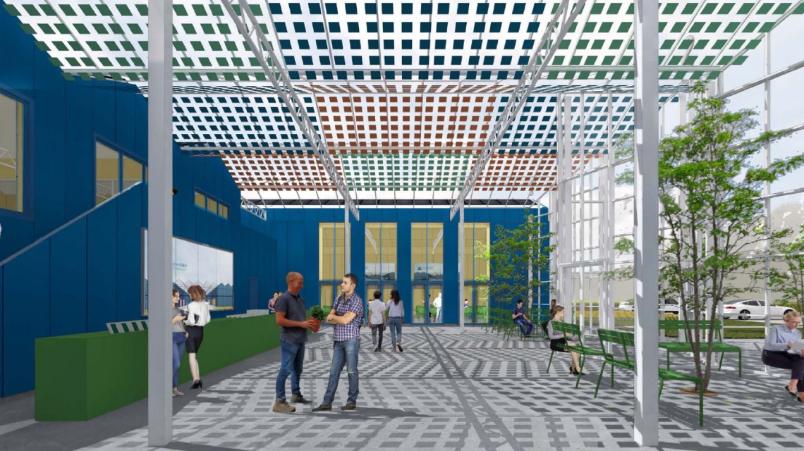 Inside entrance buiding WUR Horti Science