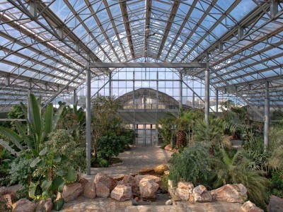 Bayan Botanic garden Kuwait curved glasshouse