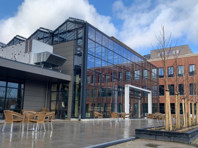 Planon Innovation Campus atrium glass construction