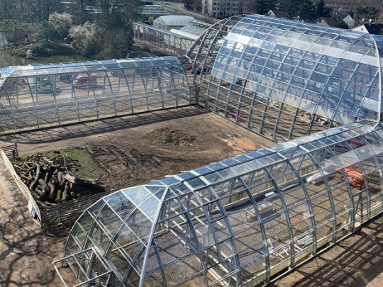 Glass construction botanical garden Flora