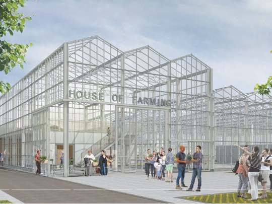 Campus Kortrijk Atrium glasshouse