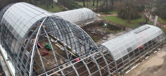 Botanischer garten Flora glass construction