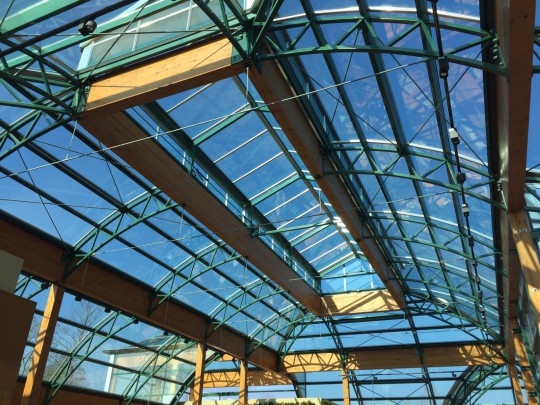 Construction glass roof