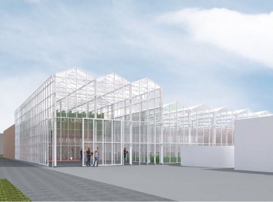 University Gent Campus Kortrijk Atrium glasshouse