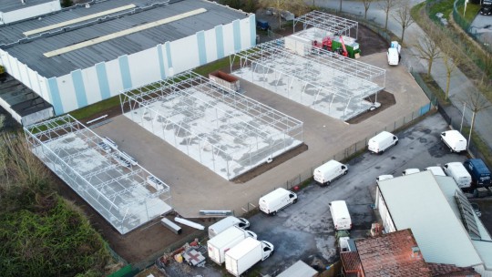 Steel construction Solar garage 1